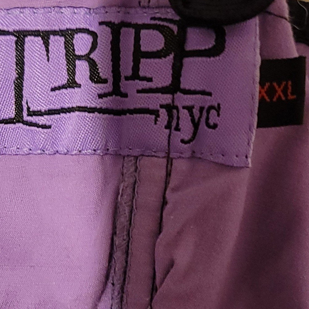 Vintage Tripp Nyc Corset Floral Lace-up Hook Purple & Black XXL - Picture 5 of 11